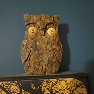 Rustic Brown Owl Wood Art